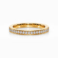 Pave Diamond Eternity Ring in Yellow Gold (0.48 Carat)