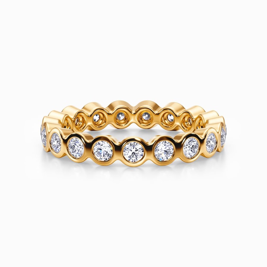 Modern Bezel Eternity Band In Yellow Gold (0.98 Carat)