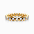Modern Bezel Eternity Band In Yellow Gold (0.98 Carat)