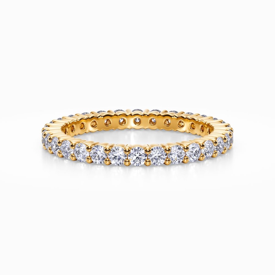 Classic Prong Set Diamond Eternity Ring In Yellow Gold (0.98 Carat)