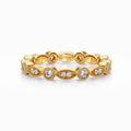 Vintage Edwardian Diamond Eternity Band In Yellow Gold