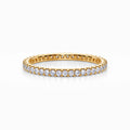 Scalloped Diamond Eternity Ring in Yellow Gold (0.42 Carat)