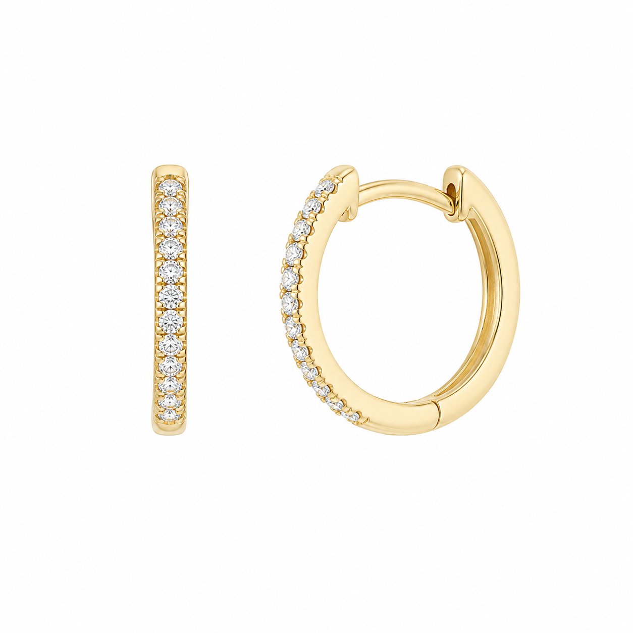 Diamond Huggie Earrings
