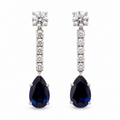 Sapphire & Diamond Drop Earrings