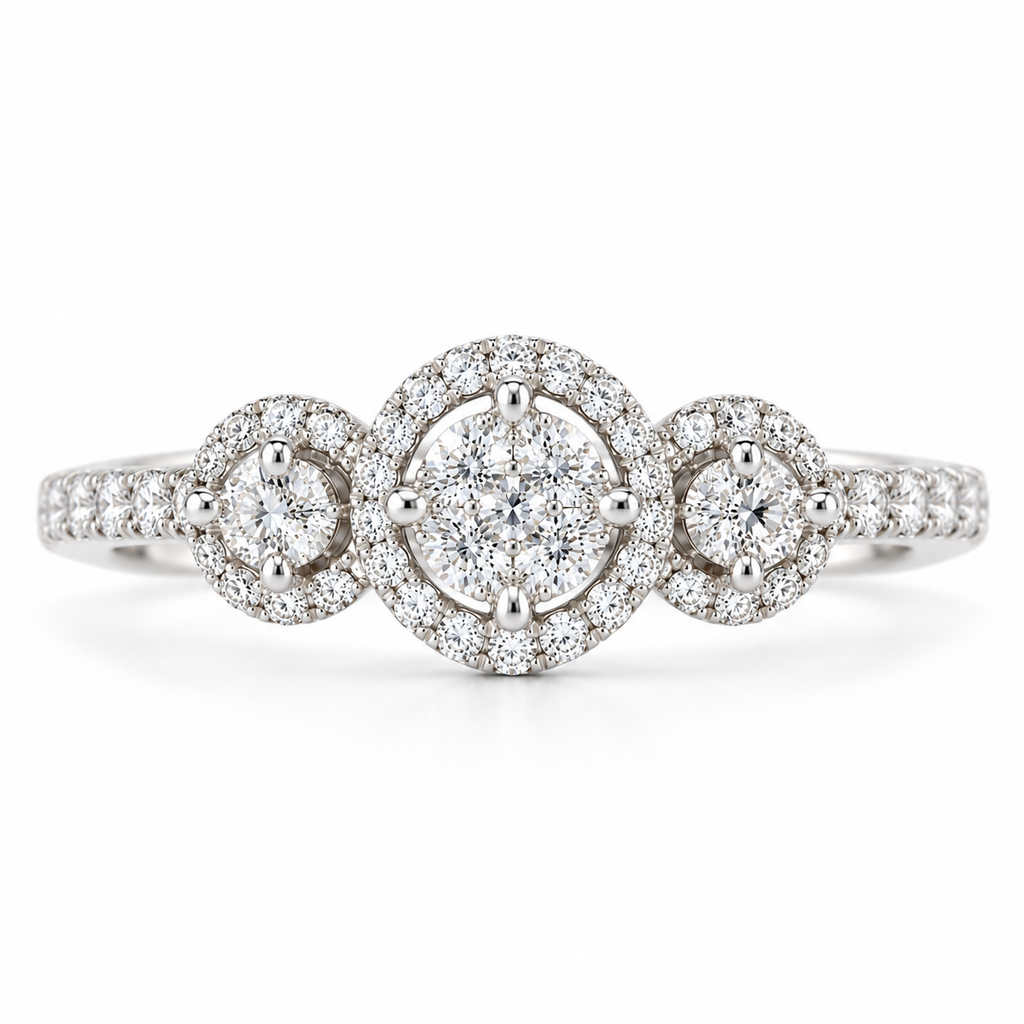 Natural Diamond Cluster Ring – 1.62 ctw