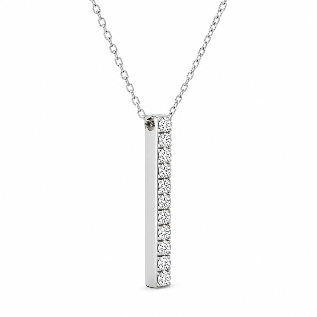 Diamond Vertical Bar Necklace