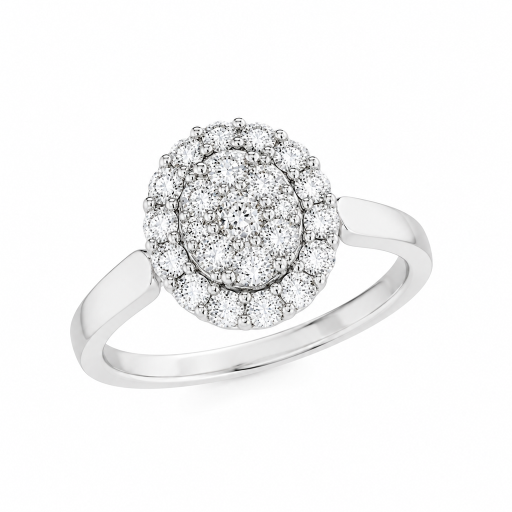 Diamond Cluster Halo Ring