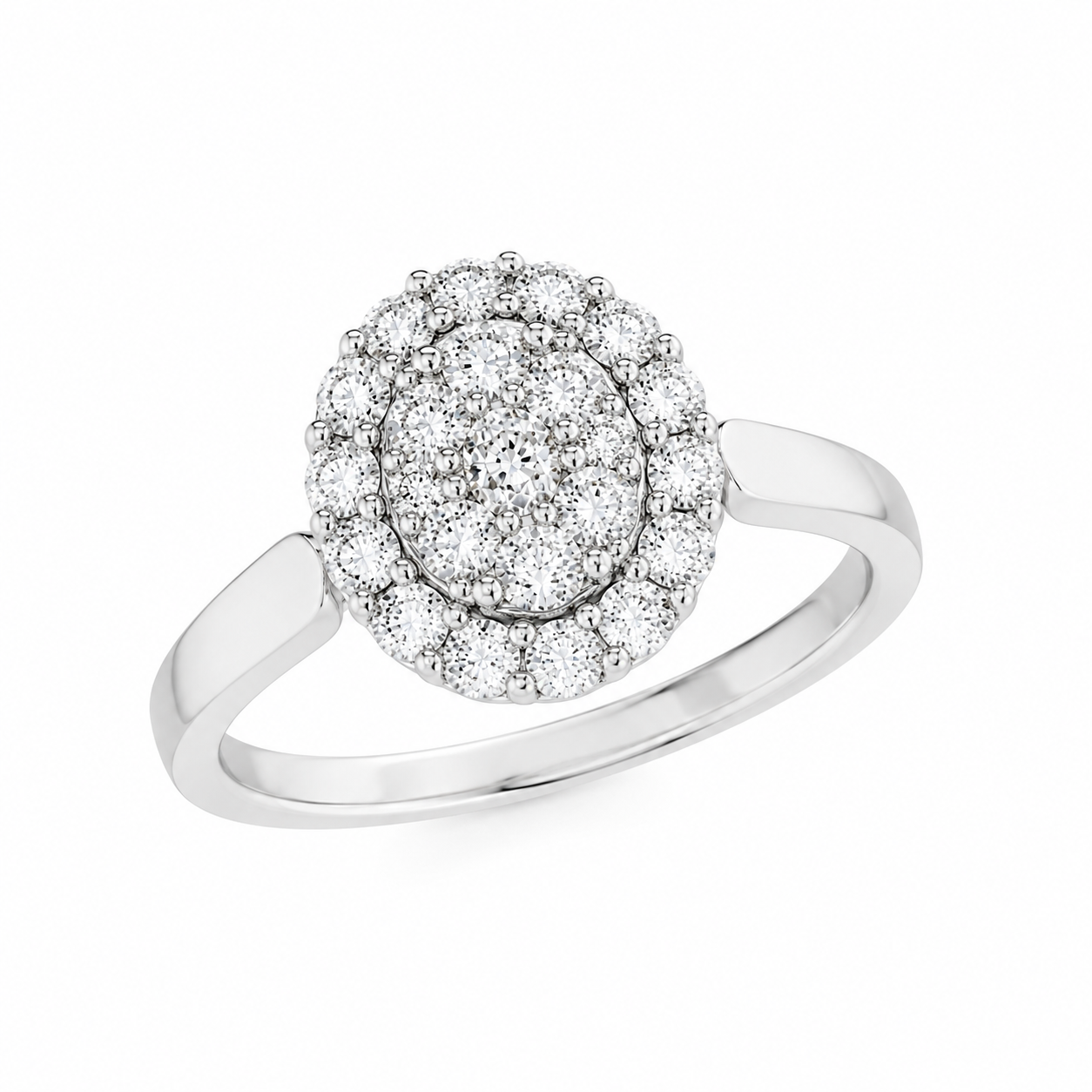 Diamond Cluster Halo Ring