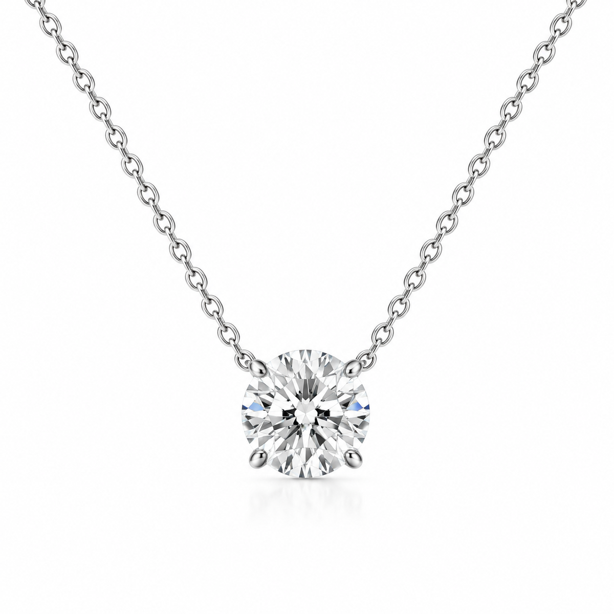 IGI Certified Diamond Solitaire Necklace