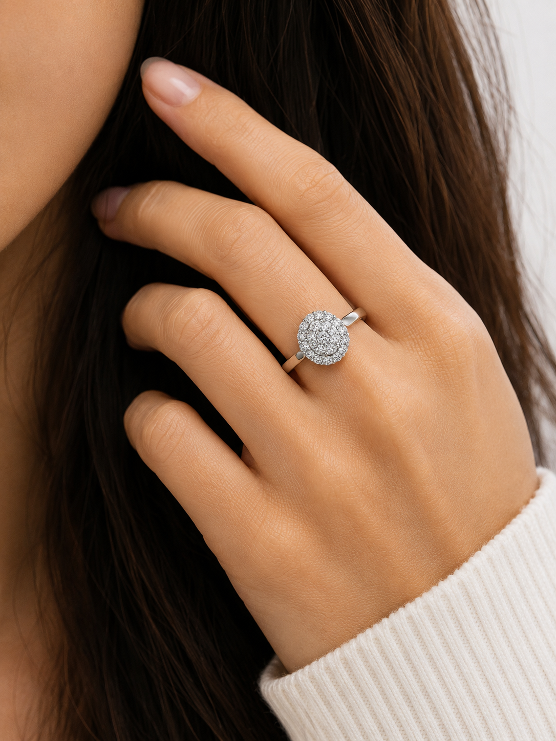 Diamond Cluster Halo Ring