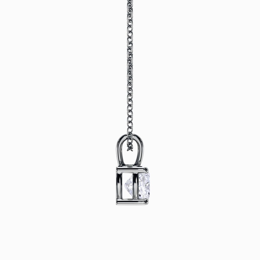 1/2 Carat Lab Grown Cushion Pendant in White Gold