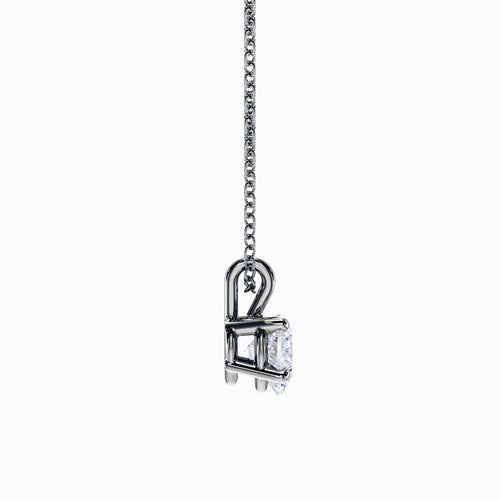 1/2 Carat Lab Grown Heart Pendant in White Gold