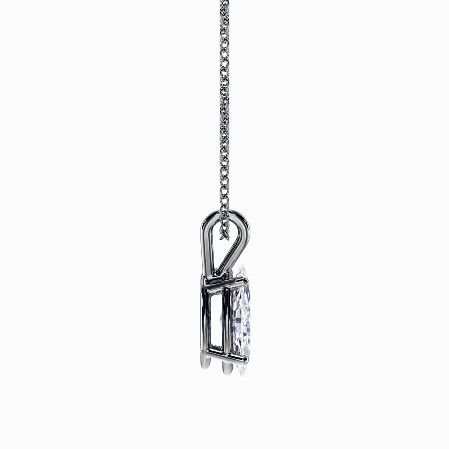 1/2 Carat Lab Grown Marquise Pendant in White Gold