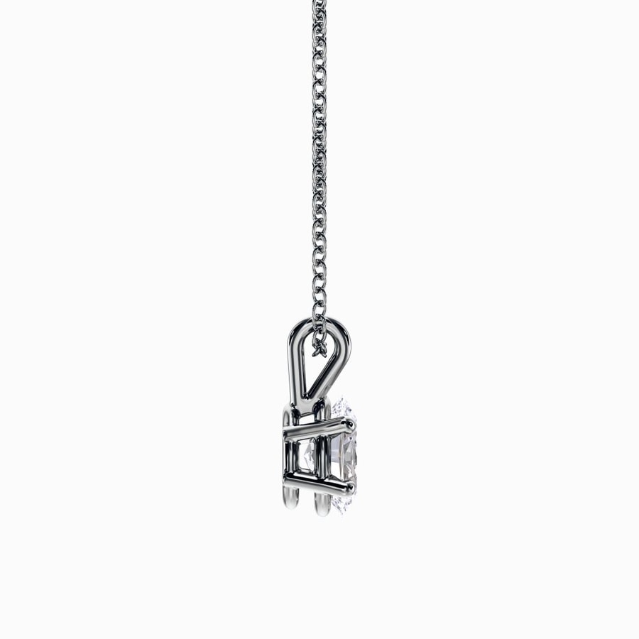 1/2 Carat Lab Diamond Oval Pendant in White Gold