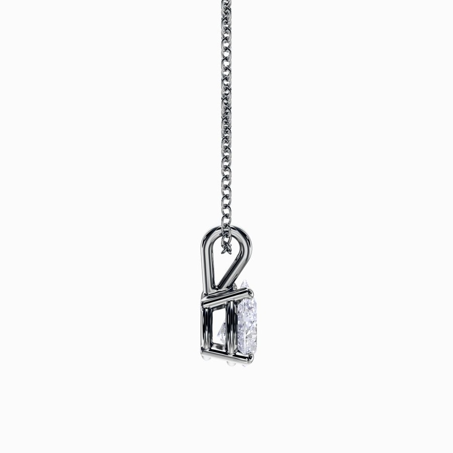 1/2 Carat Lab Diamond Pear Pendant in White Gold
