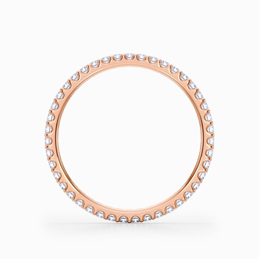 Scalloped Diamond Eternity Ring in Rose Gold (0.42 Carat)