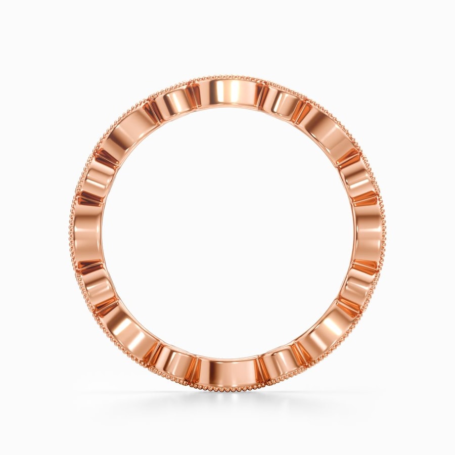 Vintage Edwardian Diamond Eternity Band In Rose Gold
