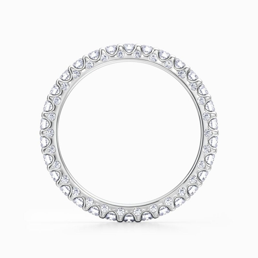Three Sided Diamond Eternity Band In White Gold