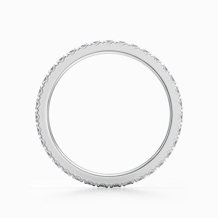 Petite Pave Eternity Ring In White Gold (0.63 Carat)
