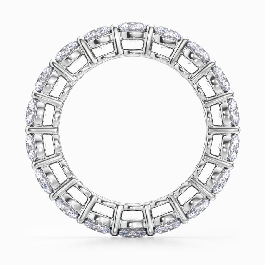Round Cut Diamond Eternity Ring in White Gold (4.90 Carat)