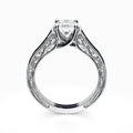 Antique Solitaire Engagement Ring in White Gold