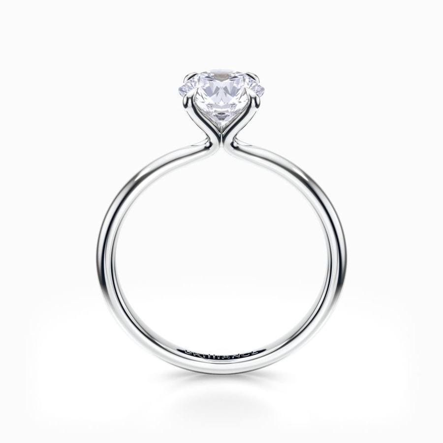 Blooming Solitaire Engagement Ring in White Gold