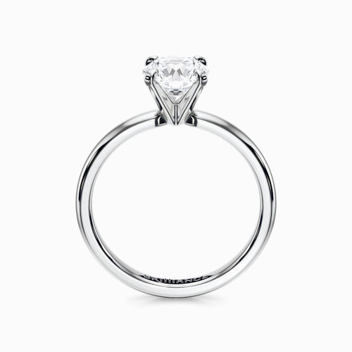 Classic Solitaire Engagement Ring in White Gold