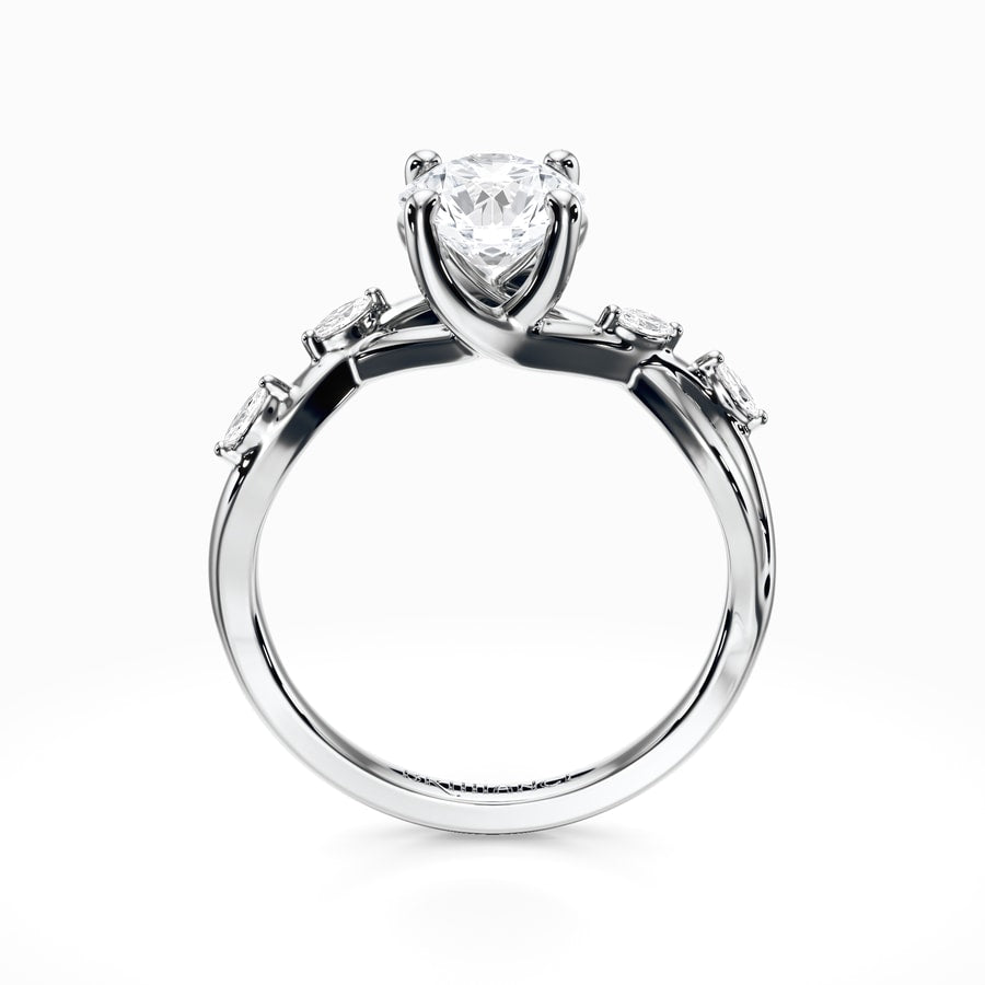 Florida Ivy Diamond Engagement Ring in White Gold