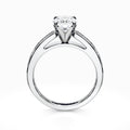 Pave Cathedral Engagement Ring In White Gold (0.24 carat)