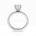 Petite Pave Diamond Bridal Set in White Gold