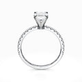 Petite Pave Diamond Engagement Ring In Platinum (0.22 Carat)