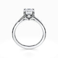 Split Shank Micro Pave Engagement Ring in White Gold