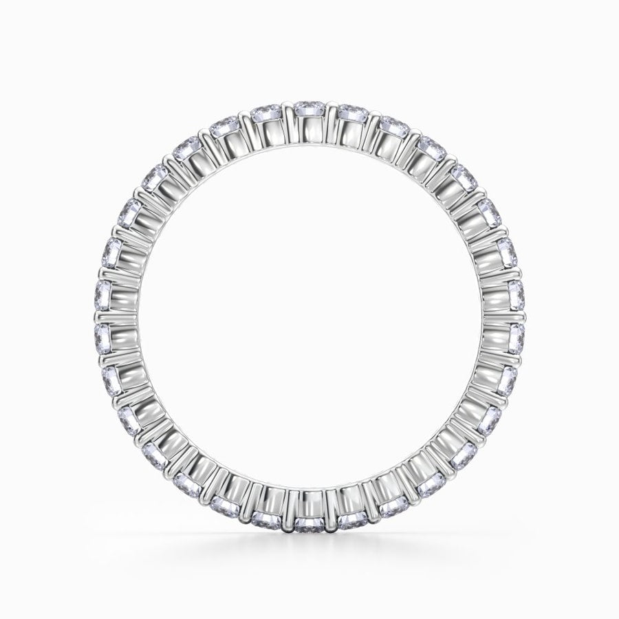 Classic Prong Set Diamond Eternity Ring In White Gold (0.98 Carat)