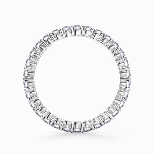 Classic Prong Set Diamond Eternity Ring In White Gold (0.98 Carat)