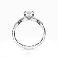 Twisted Band Engagement Ring In White Gold