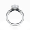 Twisted Split Shank Diamond Engagement Ring in White Gold