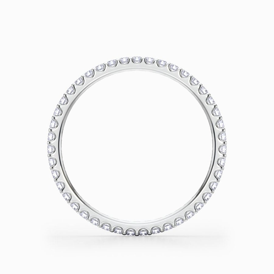 Scalloped Diamond Eternity Ring in Platinum (0.42 Carat)