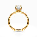Hidden Diamond Halo Engagement Ring in Yellow Gold (2.6 mm)