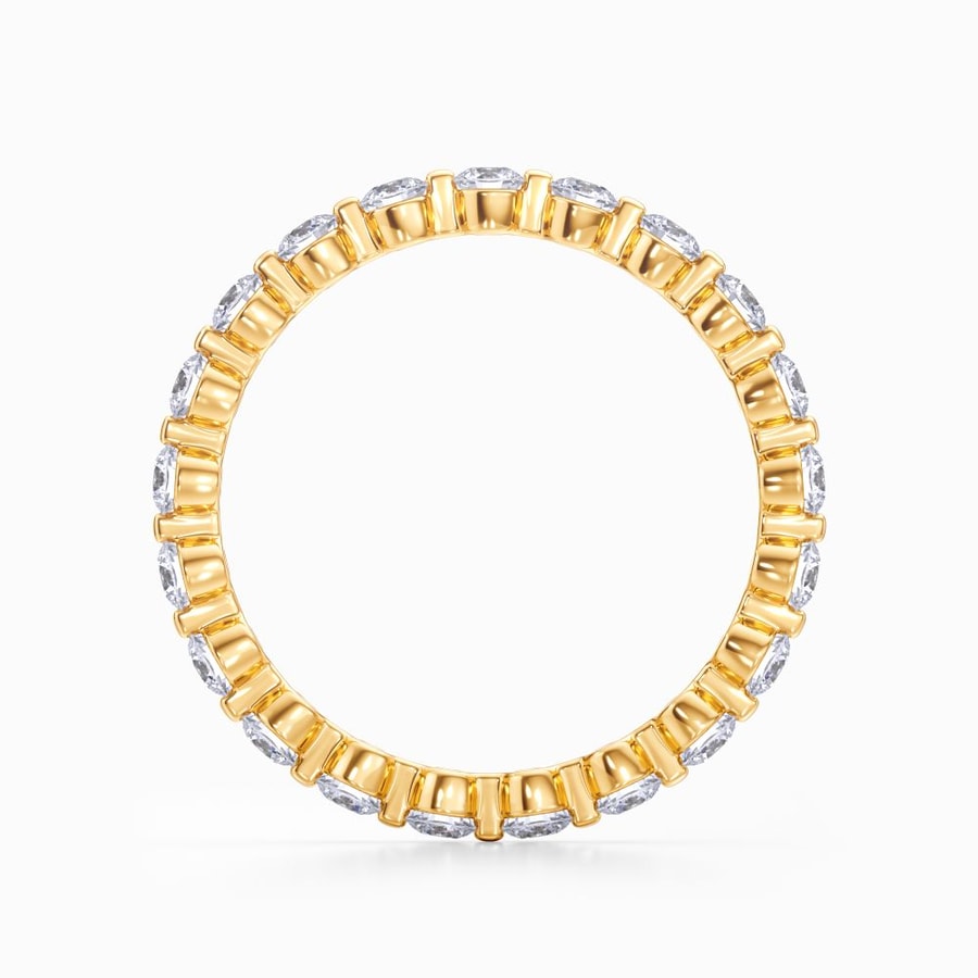 Floating Diamond Eternity Ring In Yellow Gold (0.98 Carat)