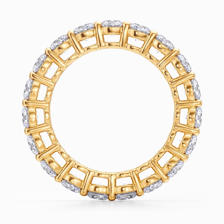 Round Diamond Eternity Ring in Yellow Gold (3.98 Carat)