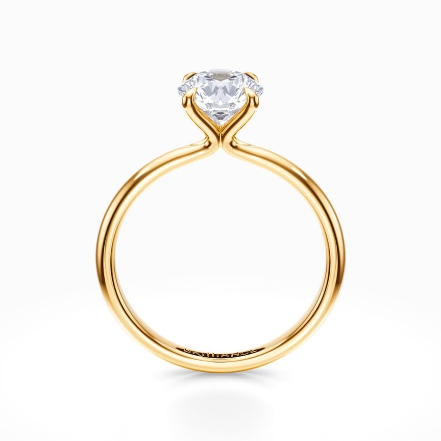 Blooming Solitaire Engagement Ring in Yellow Gold