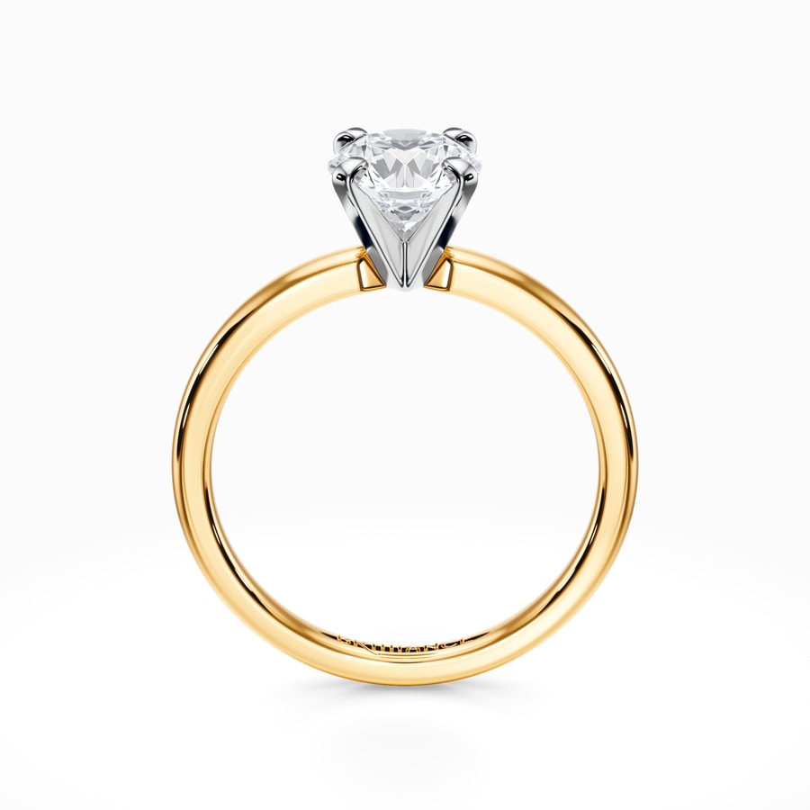 Comfort-Fit Solitaire Engagement Ring in Yellow Gold (2 mm)