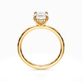 Hidden Diamond Halo Engagement Ring in Yellow Gold