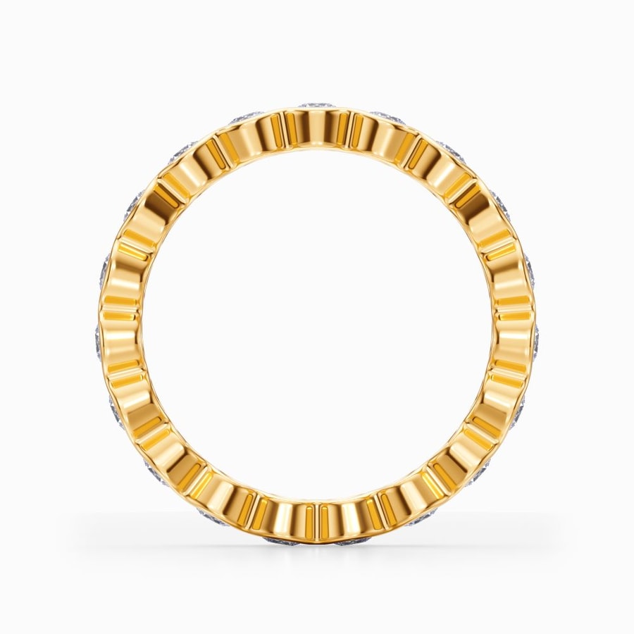 Modern Bezel Eternity Band In Yellow Gold (0.98 Carat)