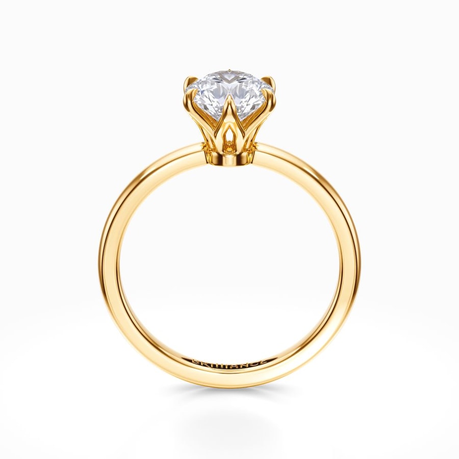 Royal Six-Prong Engagement Ring in Yellow Gold