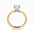 Flat Solitaire Engagement Ring in Yellow Gold (4 mm)