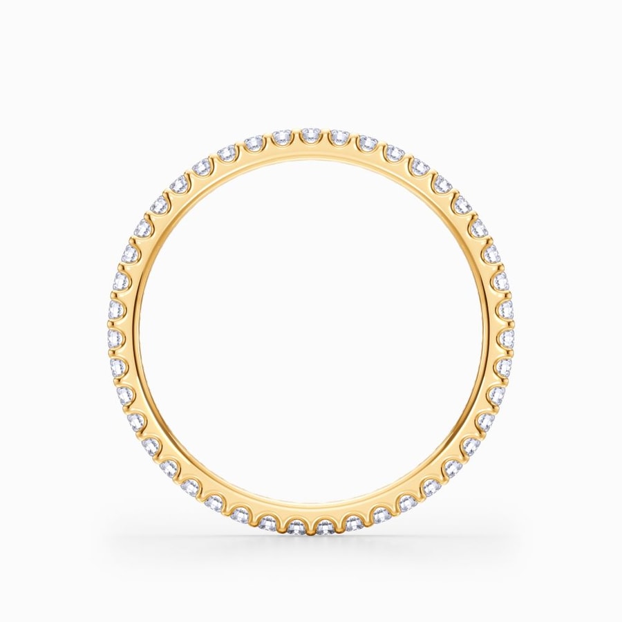 Scalloped Diamond Eternity Ring in Yellow Gold (0.42 Carat)