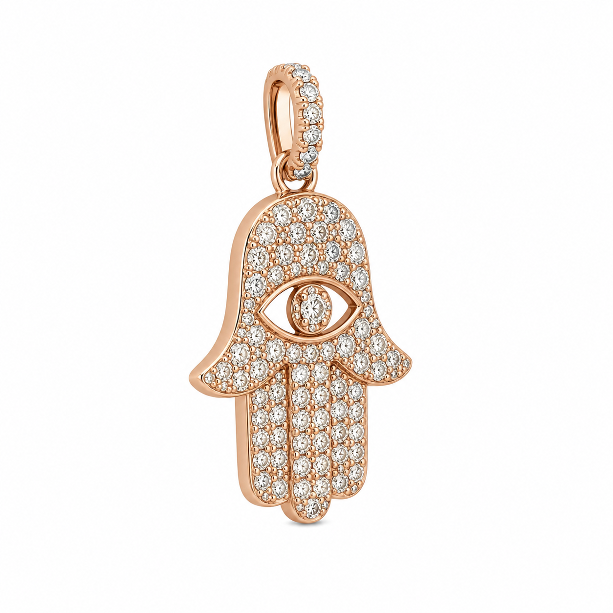 Diamomd Hamsa Pendant