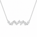 Marquise & Pear-Shape Diamond Bar Necklace