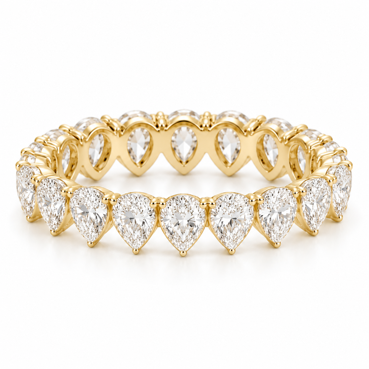 Pear-Shaped Lab-Grown Diamond Eternity Band – 3.70 ctw